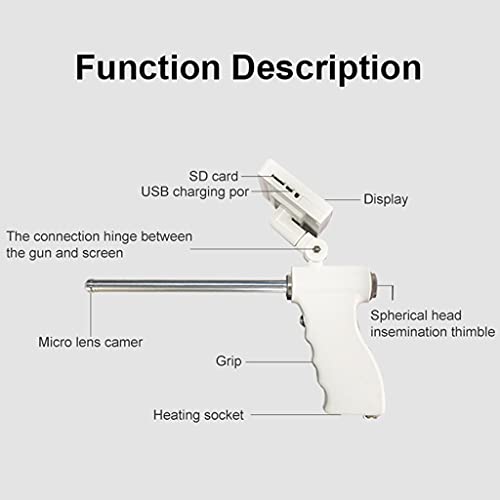 QMZDXH Pistola De Inseminación Visual Profesional para Ovejas, Dispositivo De Inseminación Artificial para Ovejas/Cabras con Pantalla, Fácil Monitoreo De Esperma, Herramientas De Pistola De IA