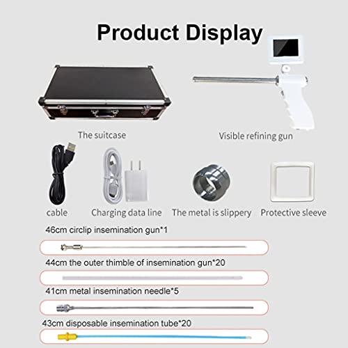 QMZDXH Pistola De Inseminación Visual Profesional para Ovejas, Dispositivo De Inseminación Artificial para Ovejas/Cabras con Pantalla, Fácil Monitoreo De Esperma, Herramientas De Pistola De IA