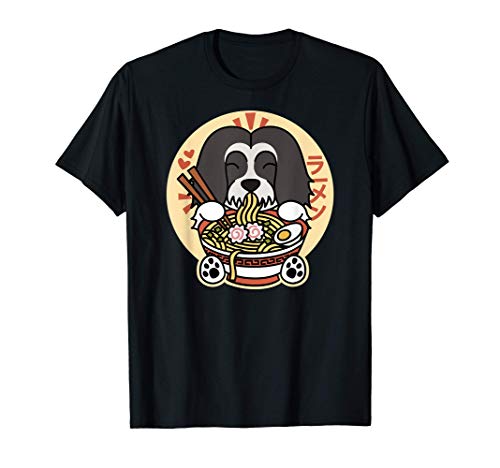 Ramen Lhasa Apso Perro Camiseta