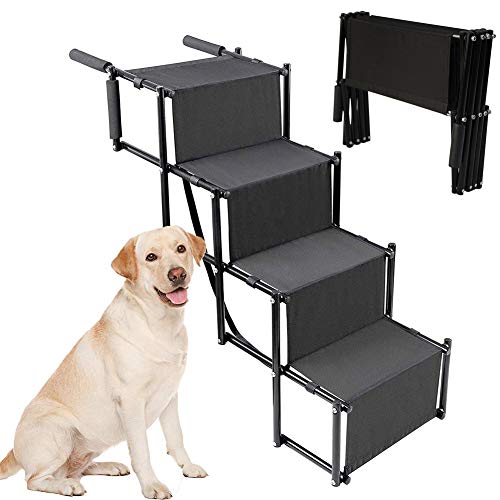 Rampa Escalera Perro para Coche Grande Pasos Ligero Plegable del Perro Casero De Acceso Pasos para Mascotas Rampa Escalera para Uso Al Aire Libre De Interior De Alta Camas, Camiones