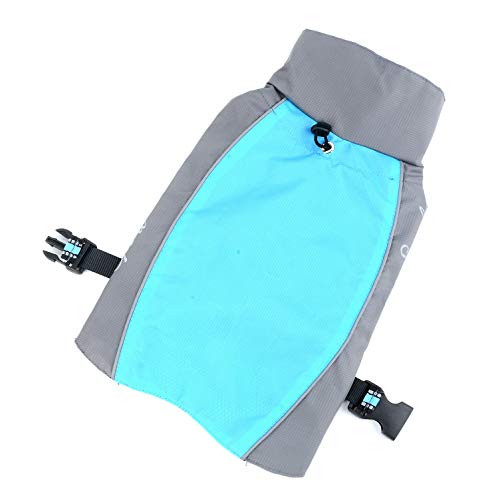 Ranphy Impermeable para Perros Tiras Reflectivas Chubasquero Transpirable Ropa Seguras Jacket Abrigo Chaqueta para Lluvia Medianos Perro de Raza Grande, Mascotas Ropaje Azul 5XL