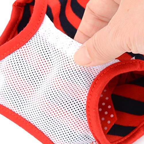 Ranphy Pañales lavables con lazo y nudo para cachorro, ropa interior para chihuahua, peluche, bichón, frisé, caniche, rojo, L