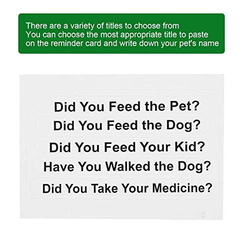 Recordatorio de alimentación para Mascotas, Adhesivo magnético para Recordar la alimentación del Perro Tabla de indicaciones diarias Alimente a su Cachorro Perro Gato Tabla de indicaciones (#1)