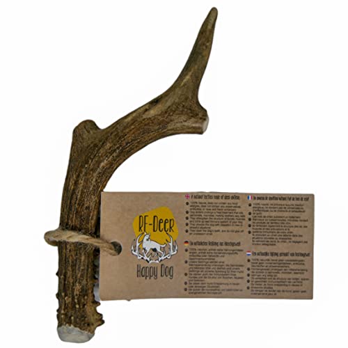 RF DEER Cuernos de Cabra para Perros | Un Tratamiento Natural, Seguro y Saludable para tu Perro | Disponible en Diferentes Variantes | Talla L | Versión DIFÍCIL