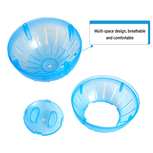 RoadLoo Bola Hámster, 2pcs Hamster Run Ball Plástico Pelota de Fitness Hamster Pelota Ejercicio para Animales Pequeños Juguete Interactivo para Hámster 12 cm de diámetro para Hamster Rata Jerbo