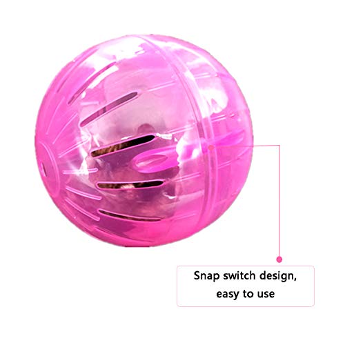 RoadLoo Bola Hámster, 2pcs Hamster Run Ball Plástico Pelota de Fitness Hamster Pelota Ejercicio para Animales Pequeños Juguete Interactivo para Hámster 12 cm de diámetro para Hamster Rata Jerbo