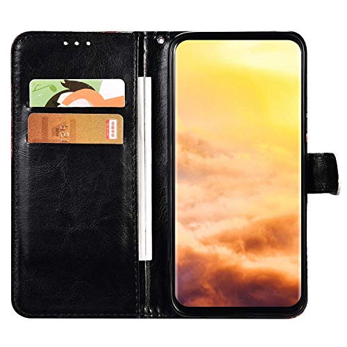 Robinsoni Funda Compatible con Samsung Galaxy S9 Plus Funda Libro Billetera Funda Reflejo de Luz Cuero Funda Animal Impreso Cartera en Silicone Funda Flip Brillar Lujo Vistoso 360 Grados Funda León