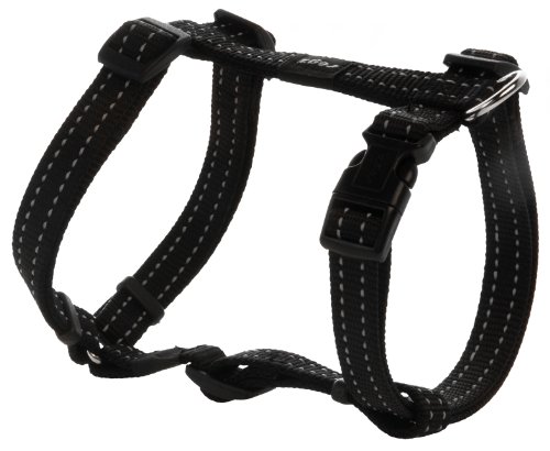 Rogz Utilidad tamaño Mediano 5/8-inch Serpiente Reflectante Ajustable Perro h-Harness