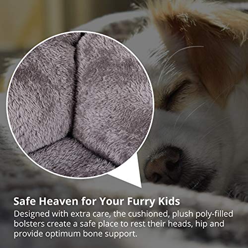 RongYiGo Cama para mascotas para perros pequeños, medianos/grandes/extra grandes, sofá de mascotas súper suave, cama de gatos, cama de alta calidad cálida y transpirable (M, ROS)