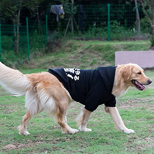 Ropa De Mascota De Punto Suéter De Perro Suéter Sudaderas Sudaderas Jersey Chaquetas De Perro Ropa De Perros, Perrito Grande Ropa De Otoño con Sombrero (Color : Black-4XL(15-20kg))