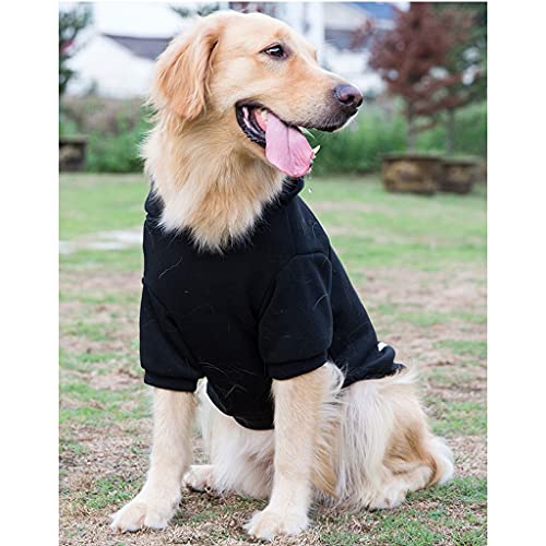 Ropa De Mascota De Punto Suéter De Perro Suéter Sudaderas Sudaderas Jersey Chaquetas De Perro Ropa De Perros, Perrito Grande Ropa De Otoño con Sombrero (Color : Black-4XL(15-20kg))