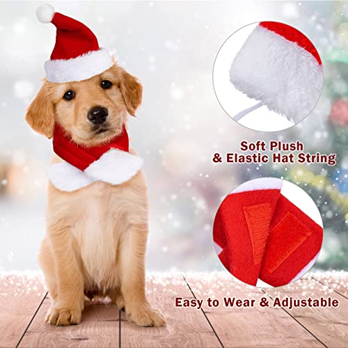 Ropa para Mascotas Navidad, GuKKK 6 Piezas Disfraces Navidad para Gatos Perros, Disfraz Papá Noel Pet, Adornos de Navidad para Mascotas, Fiesta año Nuevo Divertido Disfraz para Fiestas de Mascotas