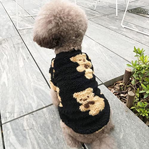 Ropa para Mascotas para otoño/Invierno más Estampado de Oso de Terciopelo Teddy Bichon Schnauzer Abrigo Abrigo de Perro cálido Nuevo Traje para Padres e Hijos