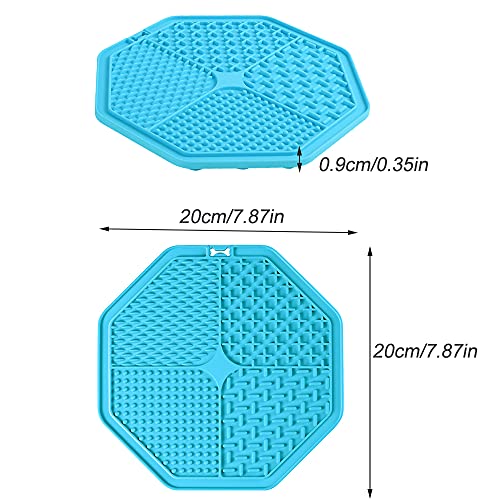 Rousey 2 Piezas Almohadilla Silicona Lamer Mascotas, Alfombrillas Lamer Perros, con Ventosas Alfombrill Lamer Perros, como Resultado Alimentación con Alimentos para Mascotas, Yogur(2 Colores)