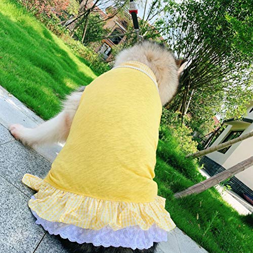 RQJOPE Ropa para mascotasRopa de Verano para Perros Grandes Vestido de Perro Grande Husky Samoyedo Alaskan Malamute Labrador Golden Retriever Falda Cachorro Disfraz de Perro pequeño Regalo de Mascota