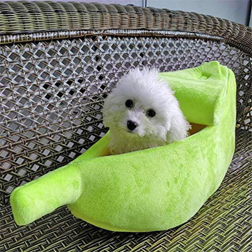 Ruankenshop Cama Gato Caseta Perro Interior Esponjoso Gato Cama Mascota Cueva Cama de Veterinario para Perros De Lujo Cama del Perro Green,40cm