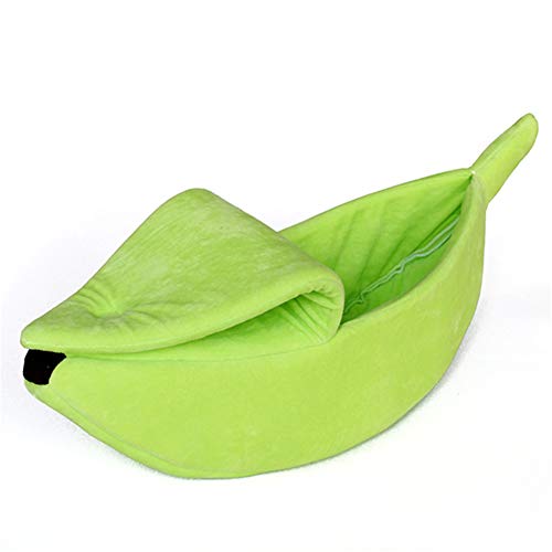 Ruankenshop Cama Gato Caseta Perro Interior Esponjoso Gato Cama Mascota Cueva Cama de Veterinario para Perros De Lujo Cama del Perro Green,40cm