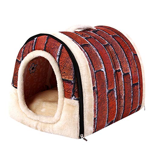 Ruankenshop Cama Gato Cueva Camas para Perros Perro Cama Cueva Perro sofá Cama Perro de la Comodidad de la Cama Pequeño Gato Cama Suave Cama del Perro Vintage