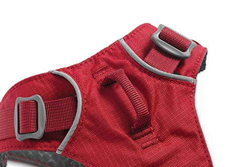 RUFFWEAR Arnés Flagline para Perros, Arnés Reflectante Acolchado Antitirones con Asa - Roca Roja, L/XL