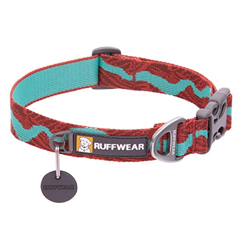 Ruffwear Collar para Perro Modelo Flat out, Diseño Clásico para Perros Grandes y Muy Grandes, Tamaño Ajustable: Grande (51-66 cm/20-26 in), Color Río Colorado