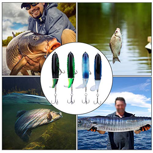 Ruiqas Señuelo de pesca 4 unids 13g/10 cm ABS plástico flotante lápiz realista artificial cebo duro pesca señuelo Swimbait accesorio kit