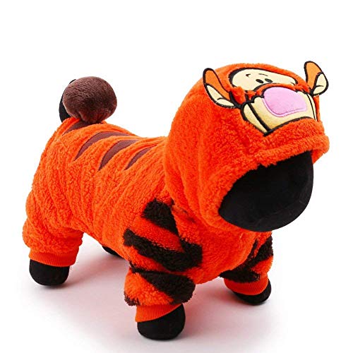 Runfon Lindo Perro Perro Cachorro Ropa Pequeño Patrón Tigre (XXS, Naranja)