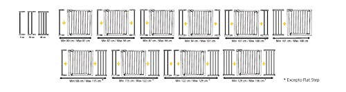 Safety 1st Easy Close Extra Tall Metal Barrera seguridad extra alta para puertas y escaleras, barrera mascotas alta escalera, altura 91 cm, 73-80 cm extensiones (se vende por separado), Blanco