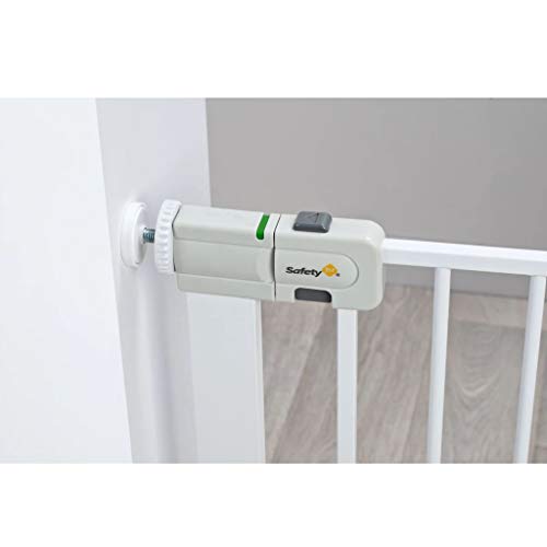 Safety 1st Easy Close Metal Barrera de seguridad niños, metálica para puertas y escaleras,  73- 80 cm sin extensiones (se vende por separado), metal, color Blanco