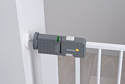 Safety 1st - Rejilla para Escaleras, Cierre Rápido, Extraseguro, Rejilla Metálica para Sujeción, 73-80 cm, Posibilidad de Extensión hasta 136 cm, 6-24 Meses