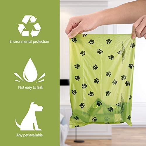 SaiXuan 540 Unidades/36 Rollos Bolsas para Excrementos de Perro con 1 dispensador,Dog Poo BagsFuerte y a Prueba de Fugas Bolsas para Caca de Perro Perfumadas