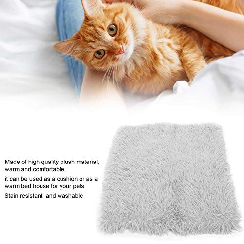 SALALIS Cama para Mascotas 2 en 1, Felpa para Gatos y Cachorros, Cama para Dormir portátil, casa para Invierno cálido (Gris)