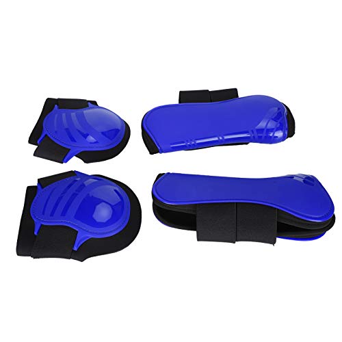 SALUTUYA Protectores de Patas de Caballo engrosados ​​para Proteger Las Patas de los Caballos(Blue, A Set of Medium)