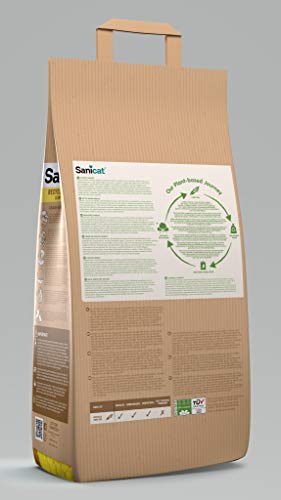 Sanicat Corn COB, Lecho Vegetal aglomerante de maiz Reciclado para Gatos - 6 L, Marrón