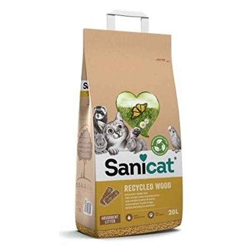 Sanicat Pellets Absorbentes Ecológicos para Gatos 100% Biodegradable - 20L