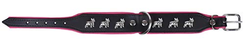 sarcia Collar de Perro, Negro-Rosa, Bulldog Francés 45 cm Talla única