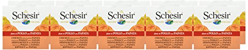 Schesir Dog Fruit Gallina con Papaya (Pack de 10, 10 x 150 g)