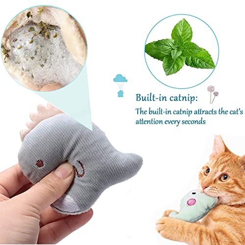 SeaMorn Juguetes para Gatos, Hierba Gatera Juguete,Juguete Felpa Catnip,Juguetes del Catnip,Palitos de Catnip, Protección del Cuidado Dental, Adecuado Juguete para Gatos de Interior