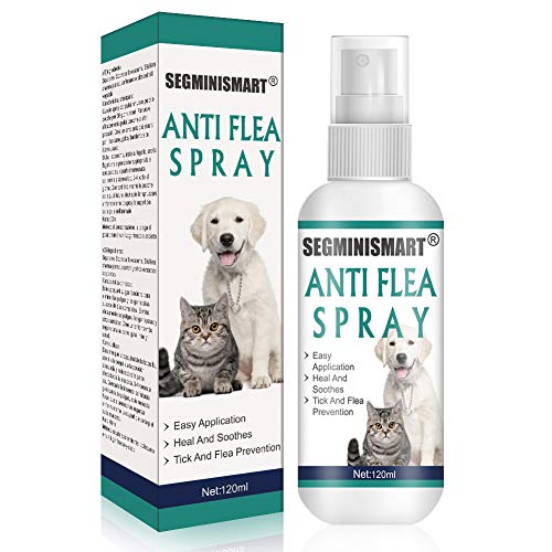 SEGMINISMART Pulgas Spray,Flea Spray,Anti pulgas,Spray de protección contra pulgas,Apto para Perros y Gatos,Spray de protección contra pulgas y garrapatas para Perros