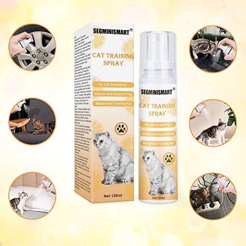 SEGMINISMART Repelente para Gatos,Anti Arañazos para Gatos,Spray de Entrenamiento para Gatos,Cat Training Spray,Educación Spray para Perros y Gatos