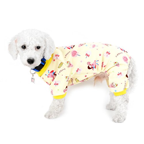 SELMAI - Mono de forro polar para perro pequeño con forro polar para cachorro invierno pijamas ropa interior de franela cálida para mascotas perros gatitos Yorkie Chihuahua accesorios de ropa S