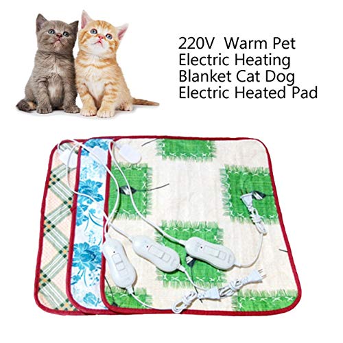 Sensitiveliu Manta calefactora eléctrica 220 V Gato Almohadilla térmica eléctrica antiarañazos Alfombra calefactora para Perros Cama para Dormir para Otoño Invierno