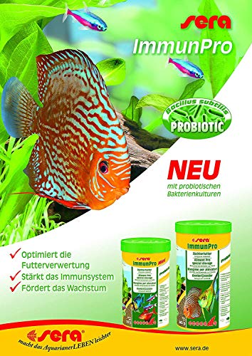 sera ImmunPro Mini Nature 100 ml (48 g) – Alimento probiótico de Crecimiento para Peces Ornamentales de hasta 4 cm