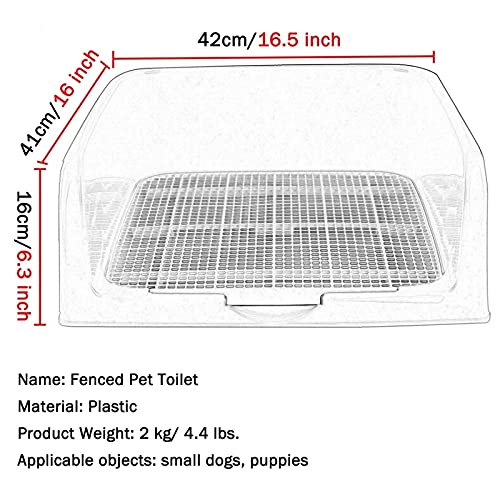 SFSGH Orinal de plástico para Perros, Caja de Arena para Animales pequeños, Conejos, Conejillos de Indias y Hurones - Bandeja de Entrenamiento para orinales de Inodoro para Cachorros de