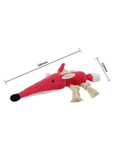 SHDBHD Juguete de Peluche para Perro con Chirriador Duradero Forma de Zorro Juguetes para Masticar(Unicornios y Elefantes etc)