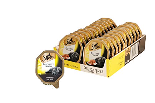 Sheba Delicatezze - Comida para Gatos con Pollo, 85 g, 22 bandejas