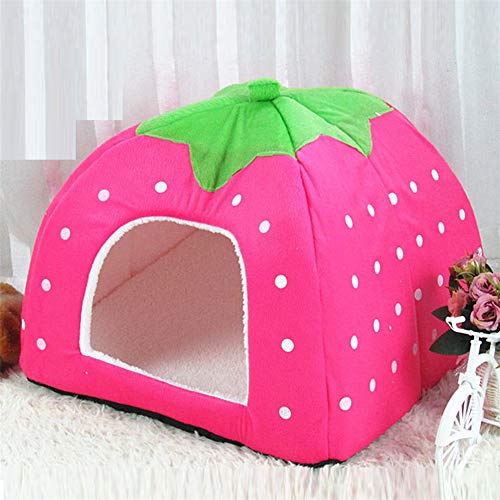 shuxuanltd Cama para Perros Cama De Perro Cama para Perros Gra Caseta Perro Interior Camas para Perros Suave Cama del Perro Mascota Cueva Cama De Veterinario para Perros Interior Pink,s