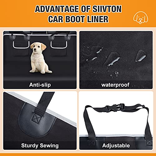 Siivton Funda Maletero Perros, Protector Maletero Coche Perros, Cubre Maletero Coche Perro, Manta Antideslizante Para Maletero de Coche Con Protección Lateral y Protección de Parachoques