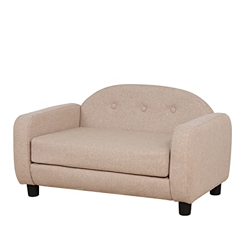 Sillón de mascotas muebles sofá cama para perros sofá acolchado para gatos nuevo modelo loungue teddy (Cream)