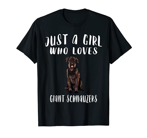 Simplemente Una Chica Encantan Schnauzer Gigante Camiseta