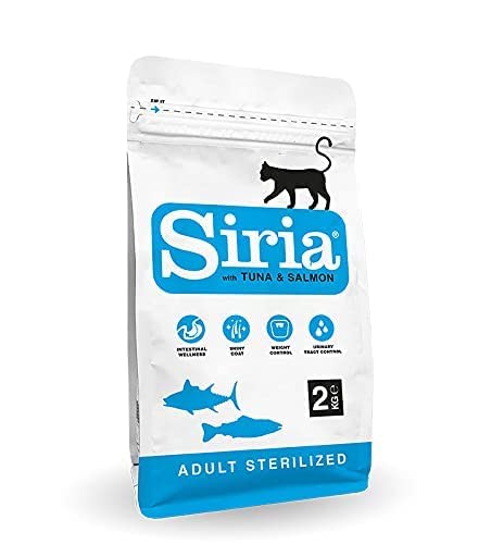 Siria Pienso con Atún y Salmón 4 kg (Set 2 Bolsas de 2 Kg) Comida para Gatos Adultos Esterilizados